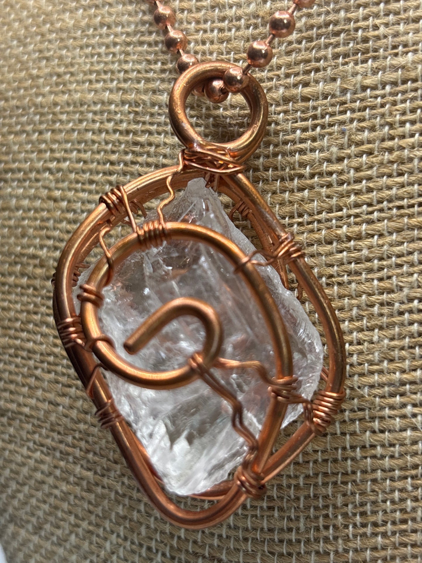 Clear quartz pendant