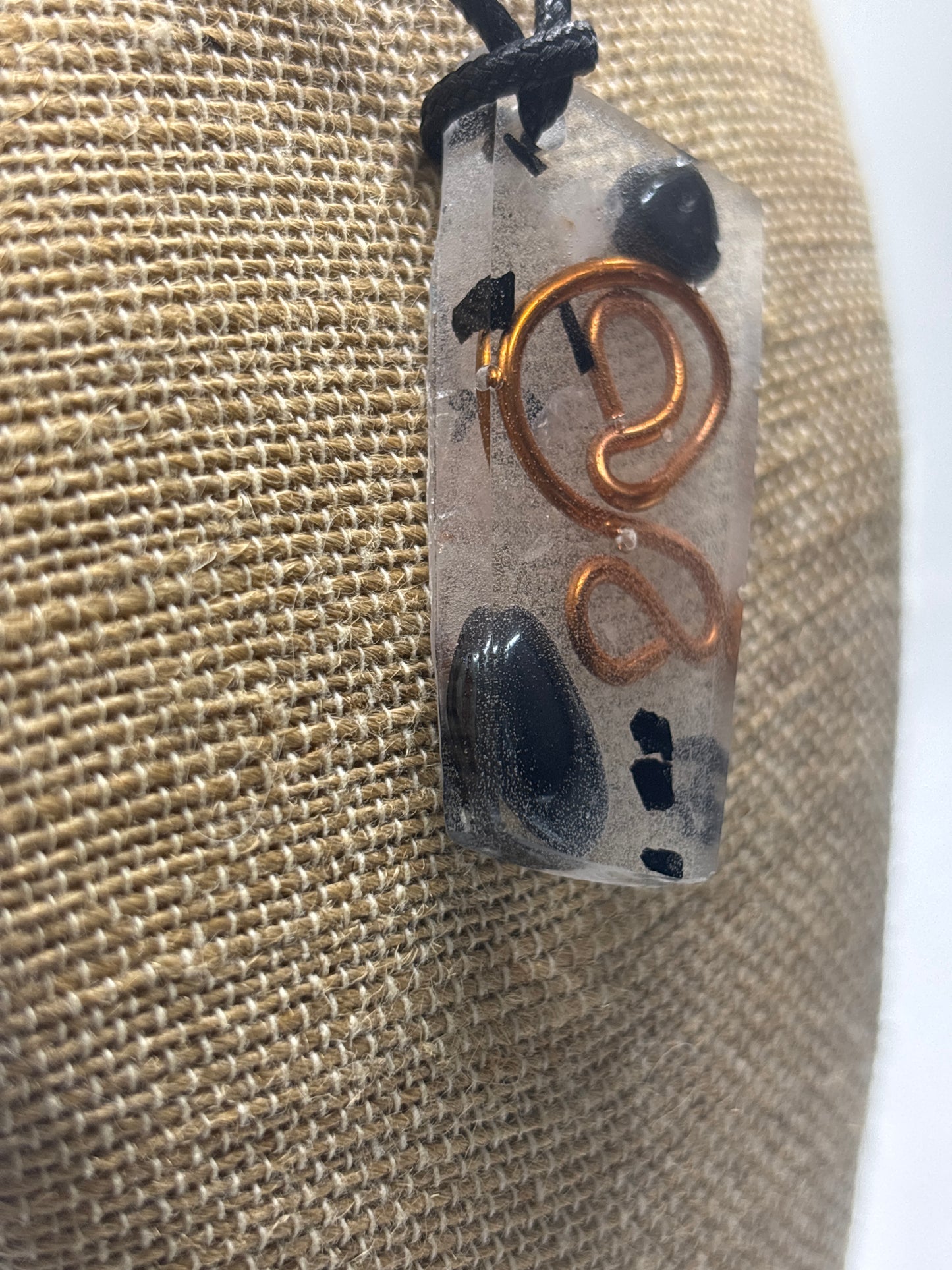 Organite abstract art pendants