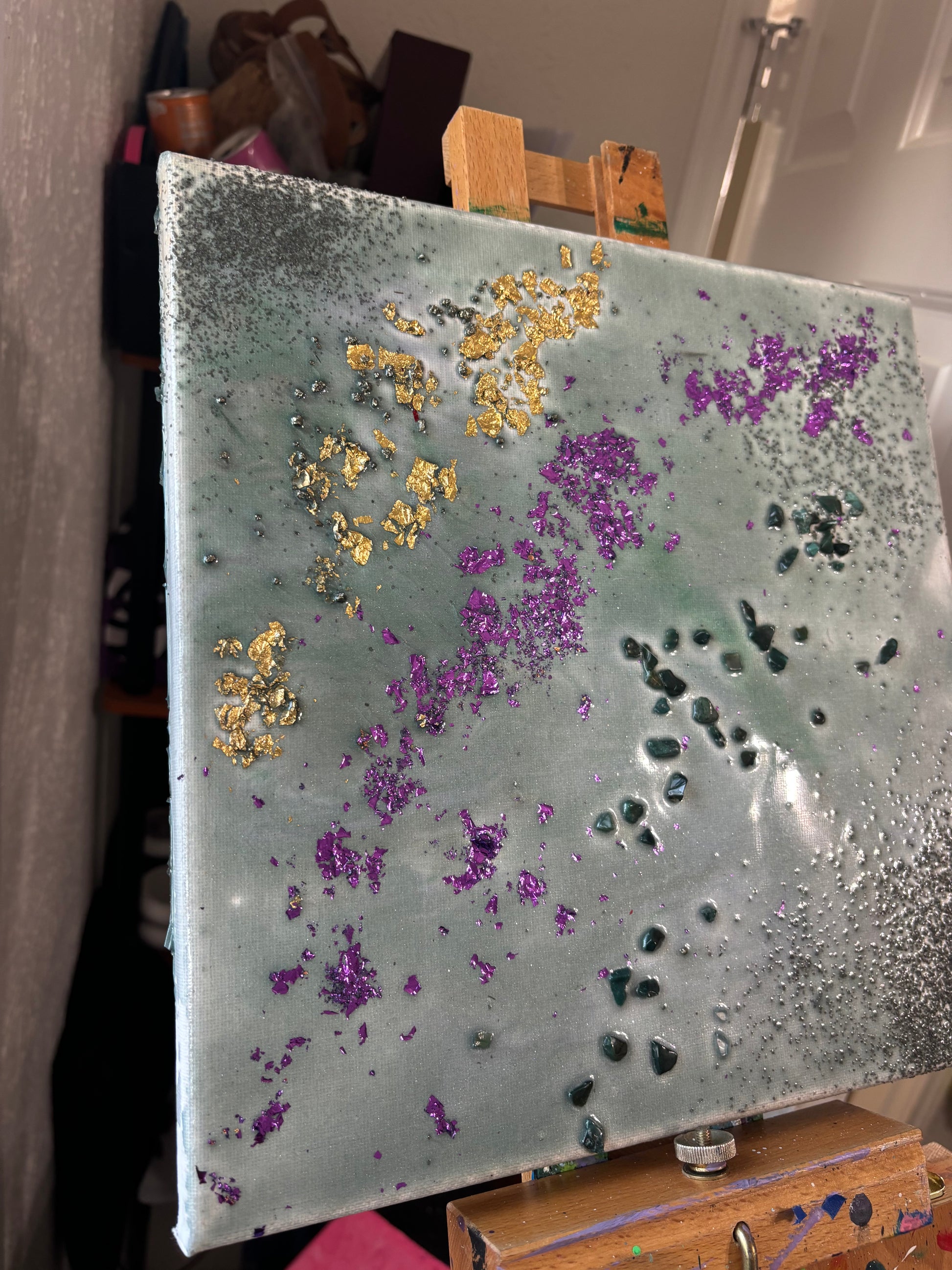 “Take Me Home” Resin on canvas 12x12 - The Kreative Unikorn LLC