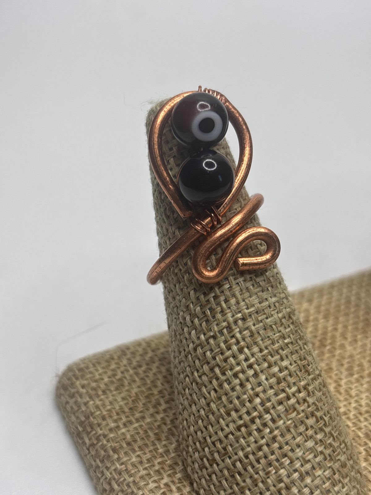 Purple evil eye ring (adjustable