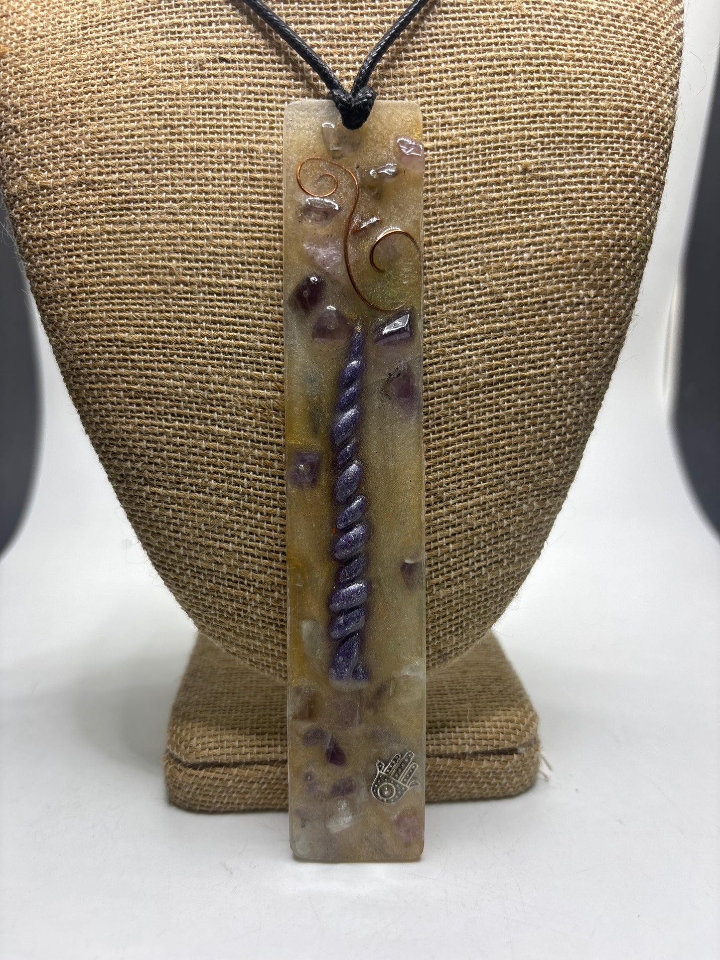 Organite abstract art pendants