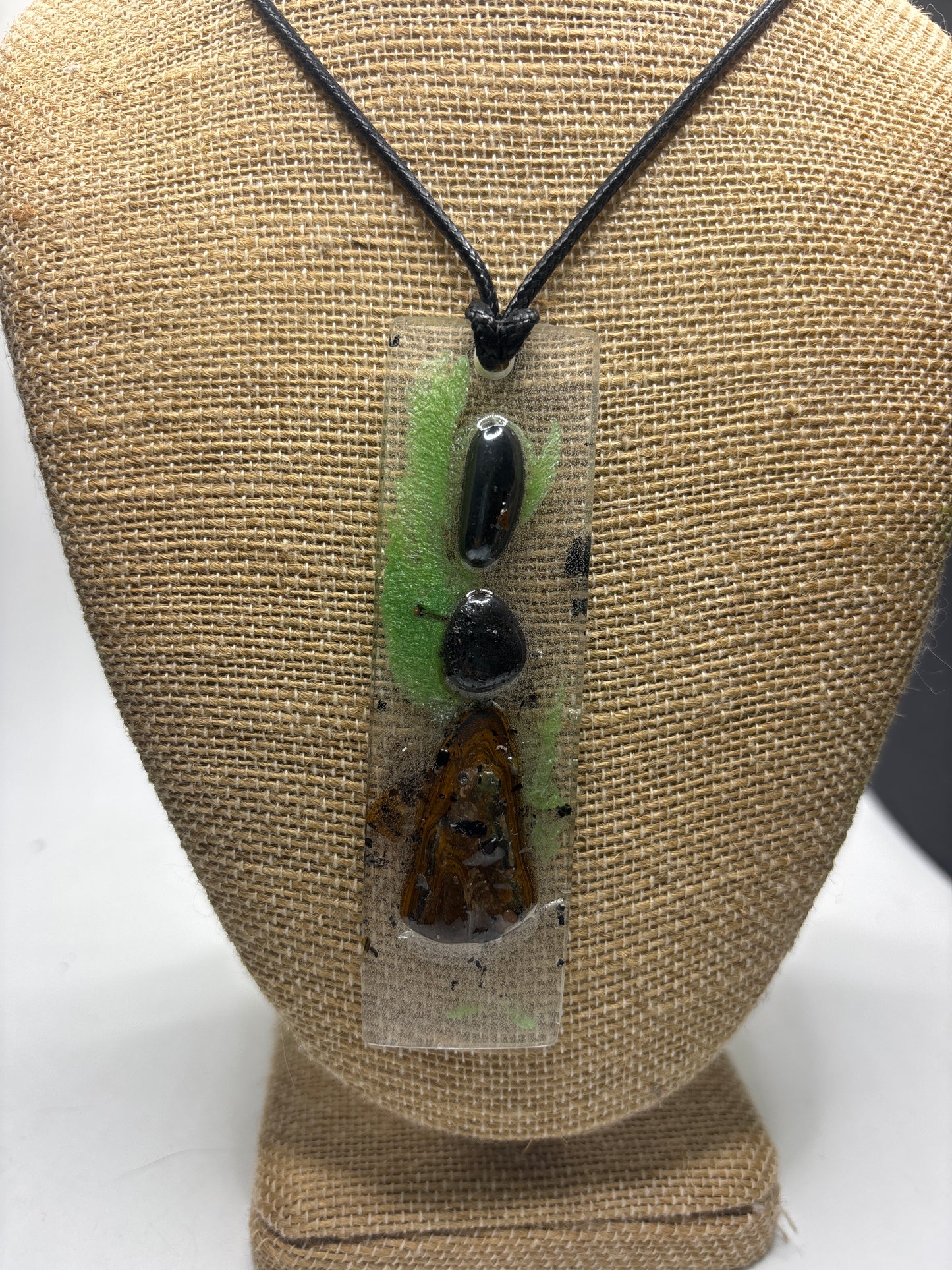 Organite abstract art pendants