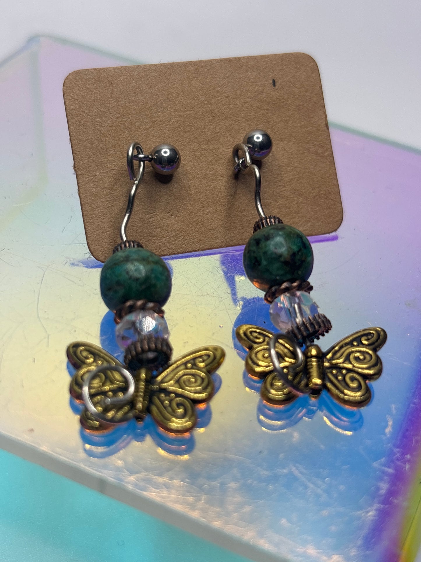 Butterfly accent earrings - The Kreative Unikorn LLC