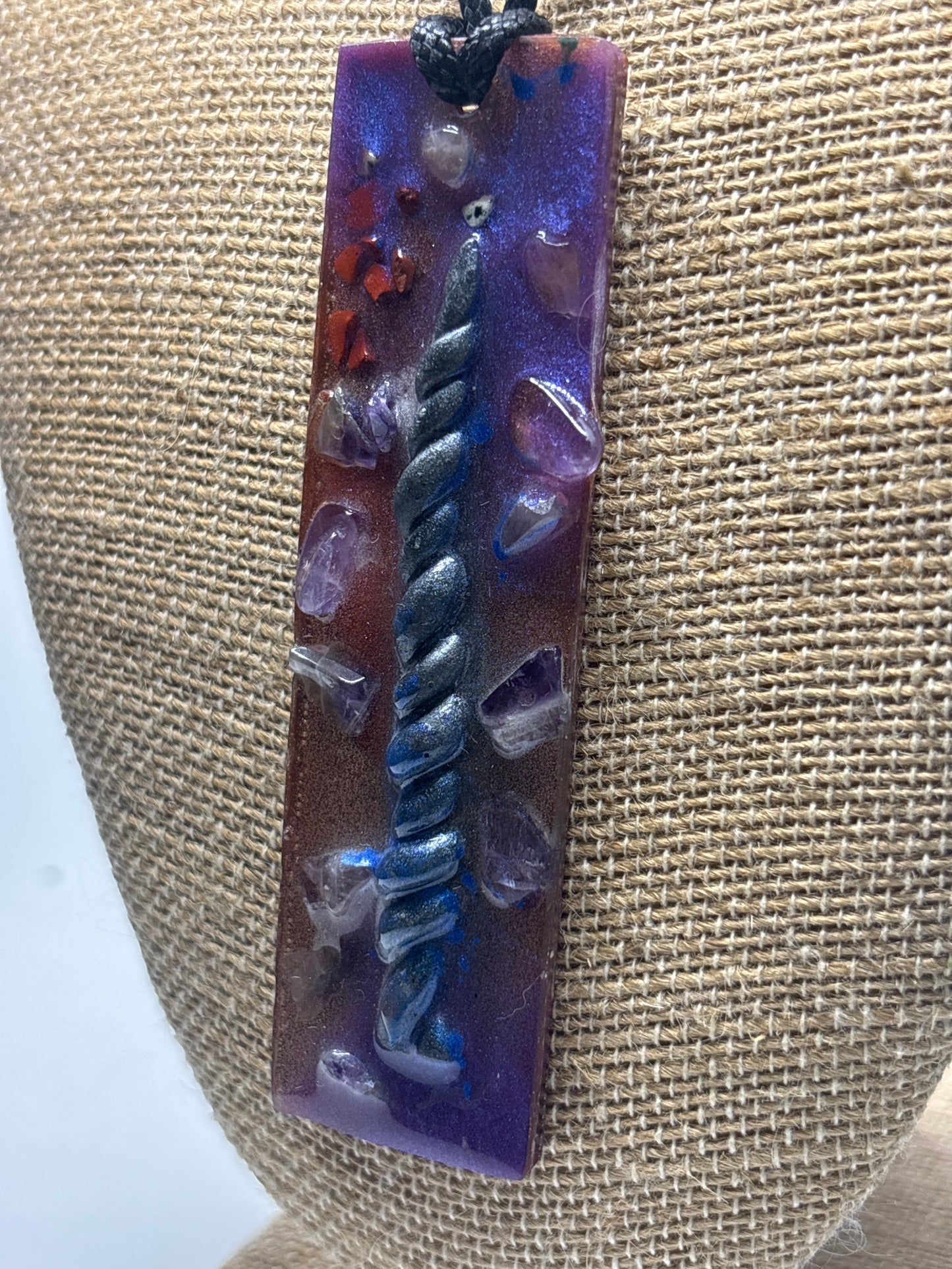 Organite abstract art pendants