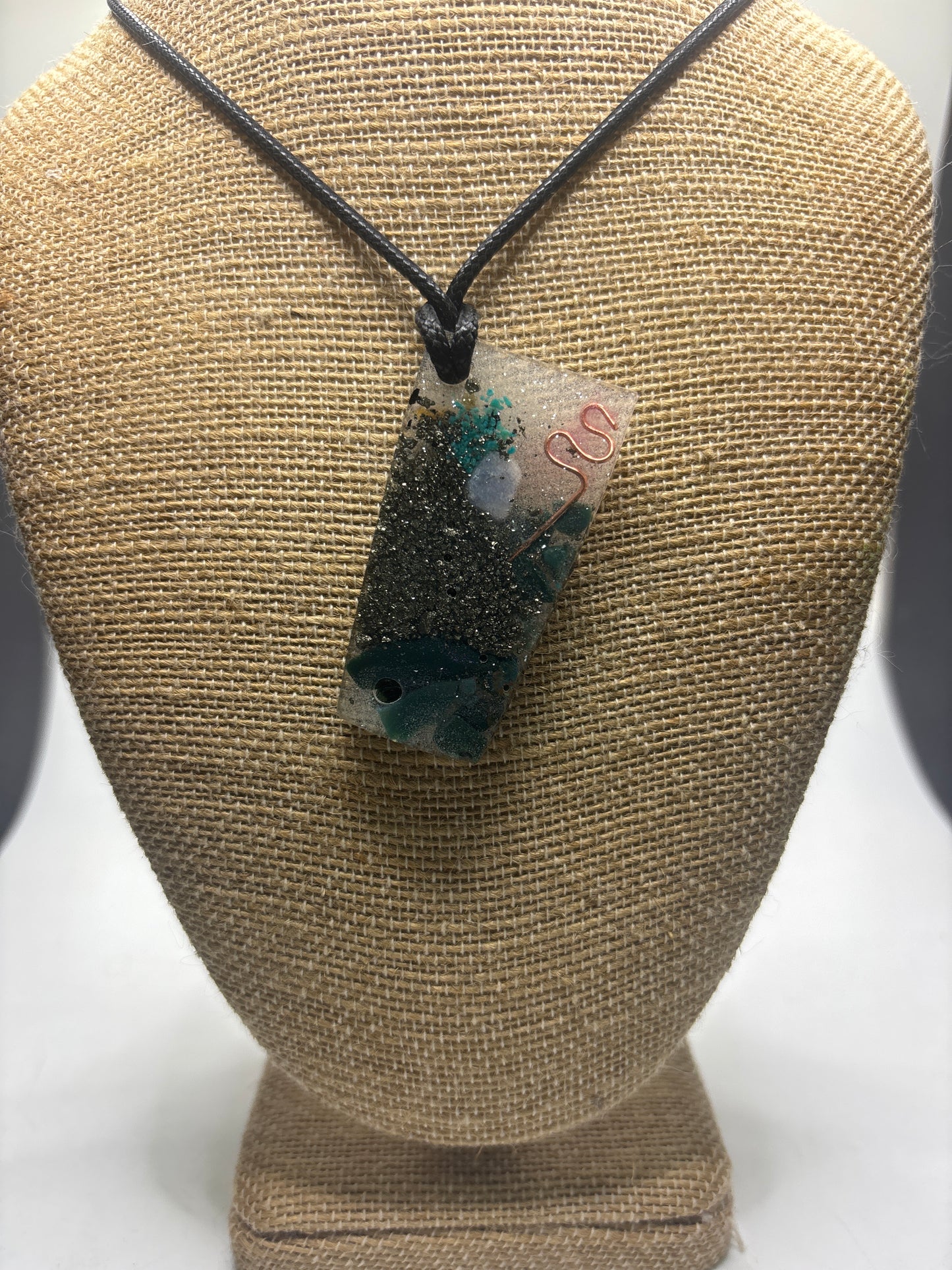 Organite abstract art pendants
