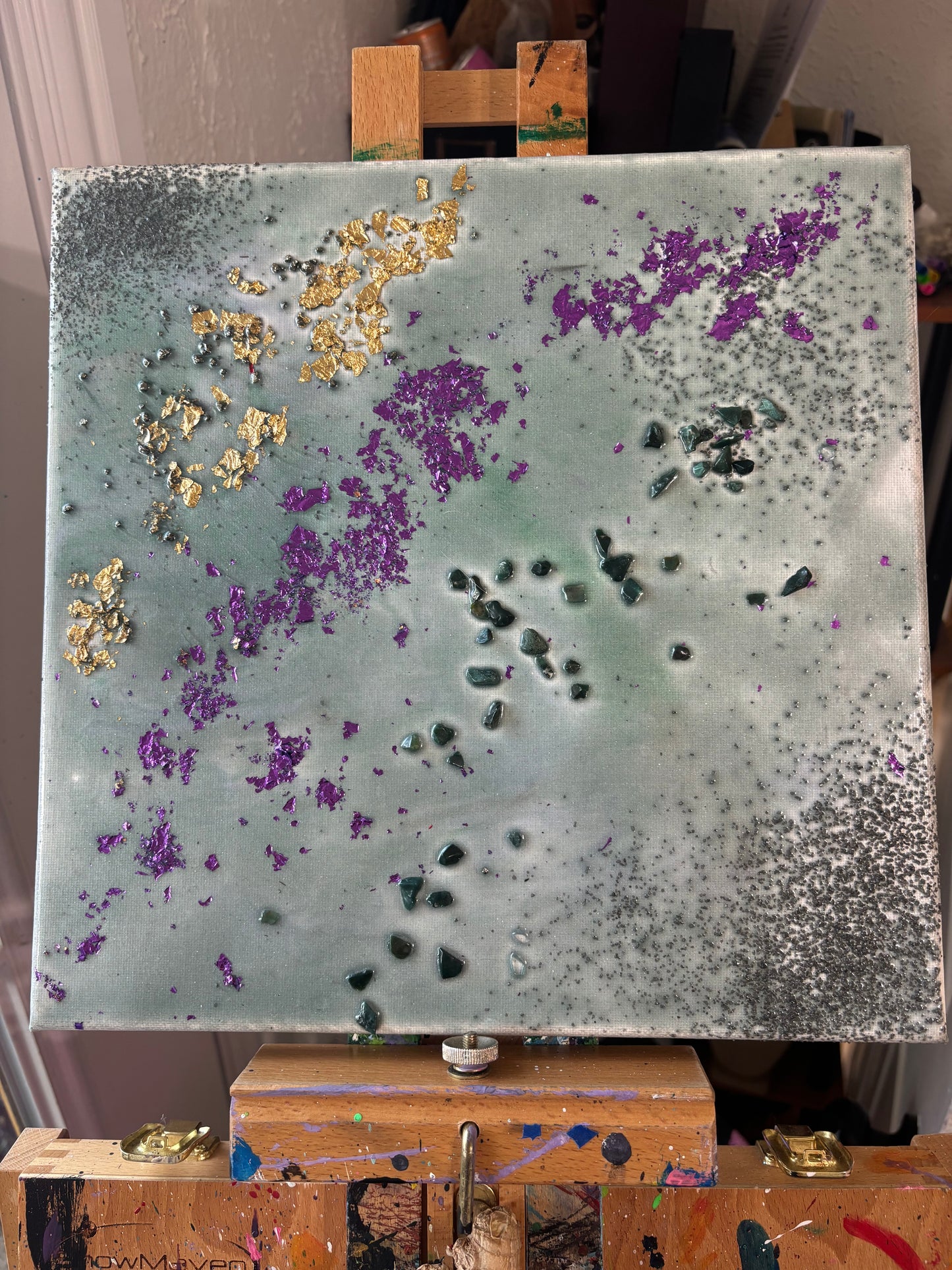 “Take Me Home” Resin on canvas 12x12 - The Kreative Unikorn LLC