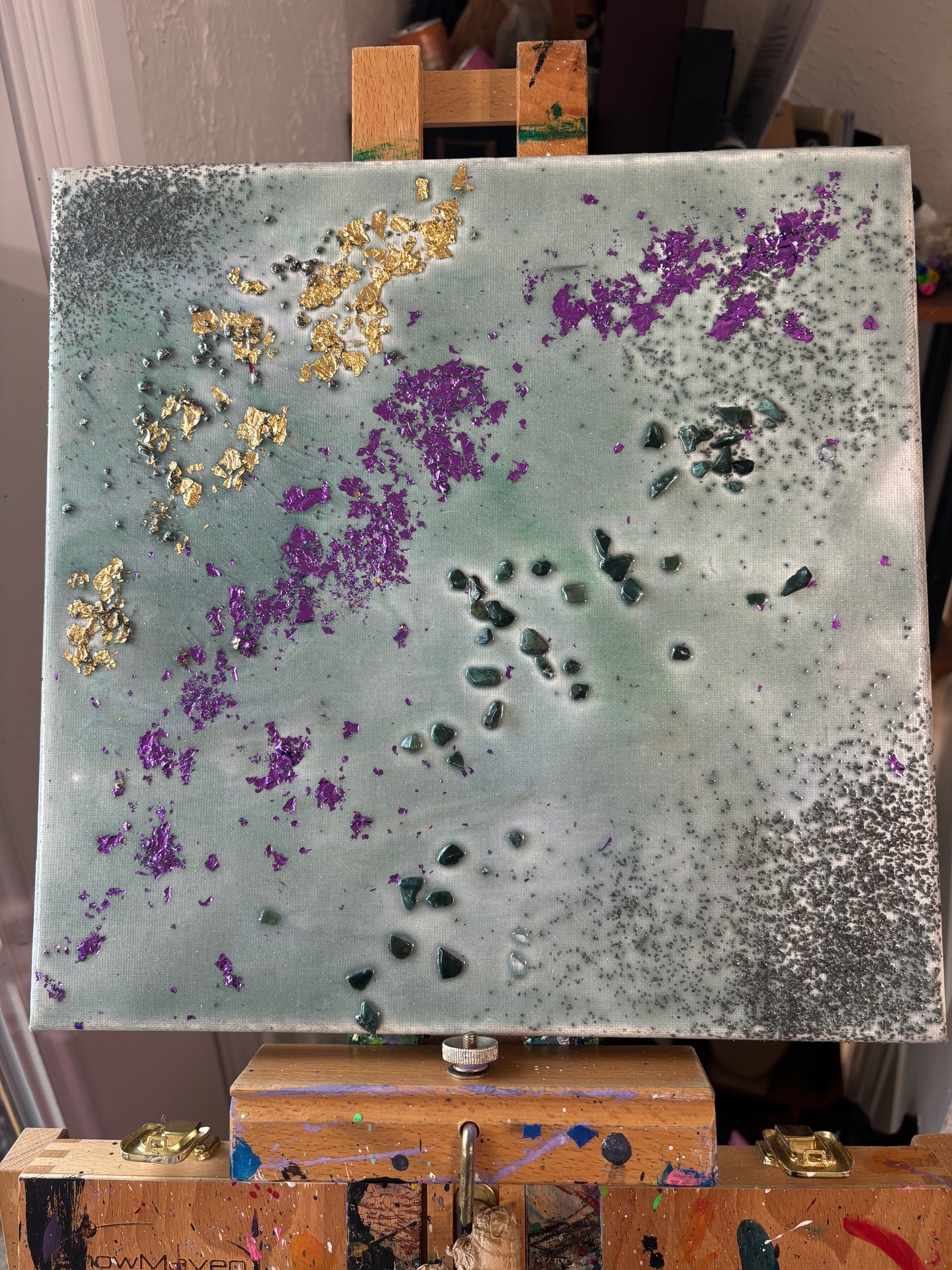 “Take Me Home” Resin on canvas 12x12 - The Kreative Unikorn LLC