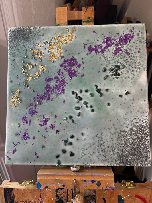 “Take Me Home” Resin on canvas 12x12 - The Kreative Unikorn LLC