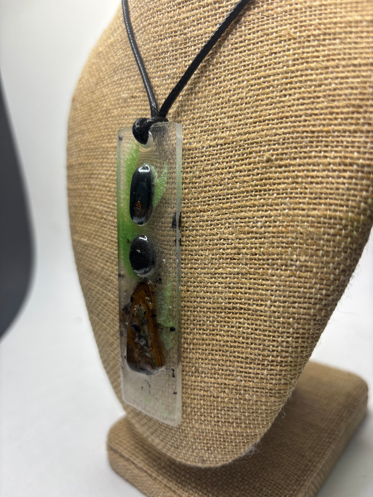 Organite abstract art pendants