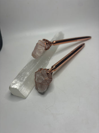 Rose Quartz intention pen w/refilliable ink!