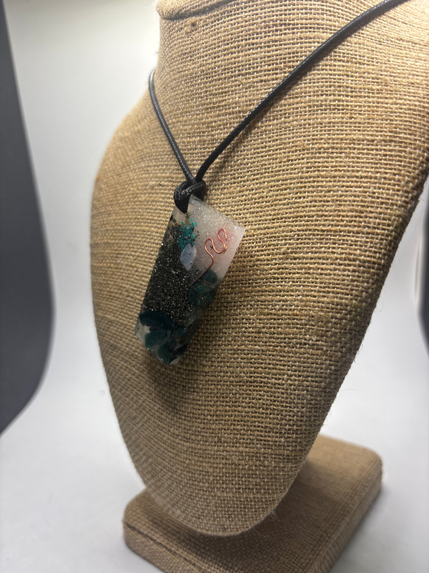Organite abstract art pendants
