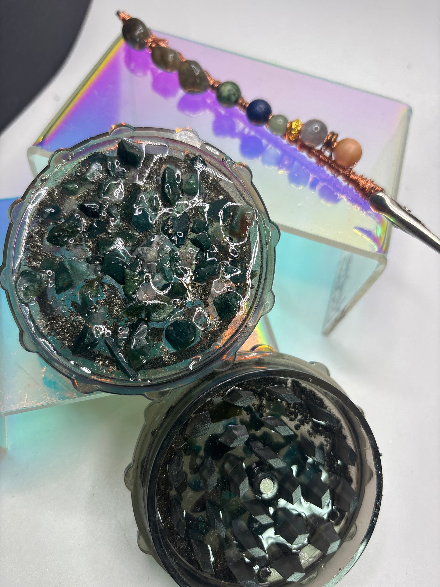 Herb grinder and holder SET - The Kreative Unikorn LLC