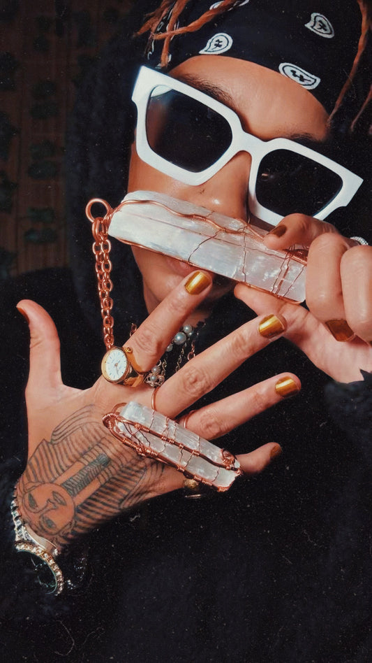 Selenite Knuckle Dusters (energy amplifier)