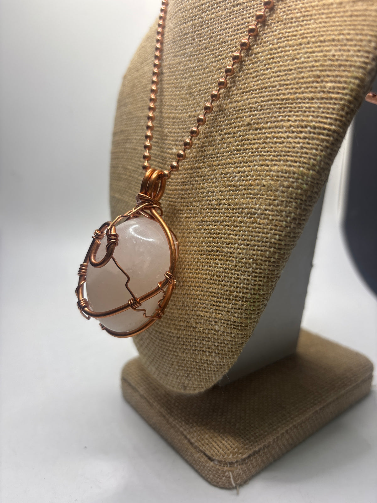 Jumbo Rose Quartz pendant - The Kreative Unikorn LLC