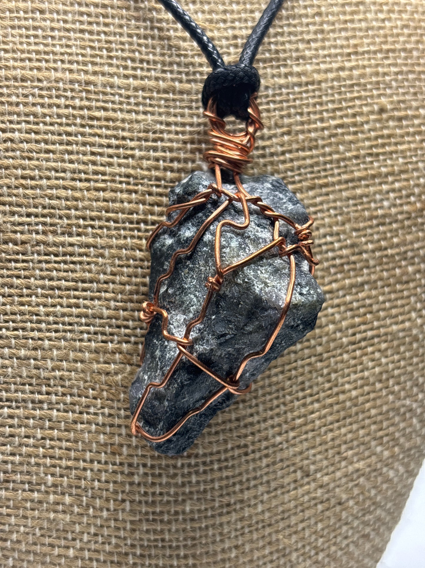 Gabbro stone pendant