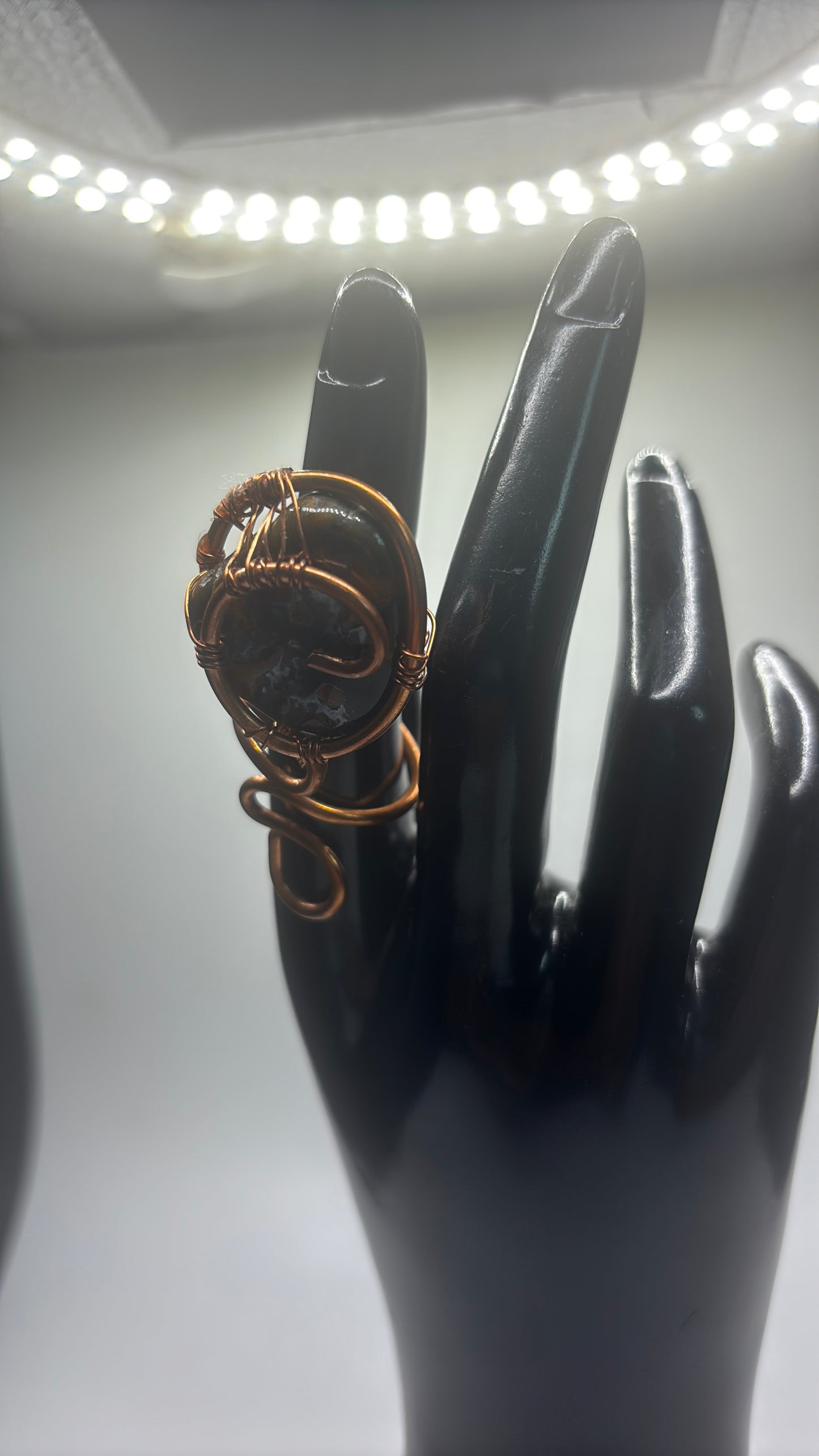 Tiger eye jumbo adjustable ring