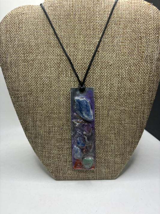 Abstract resin pendant
