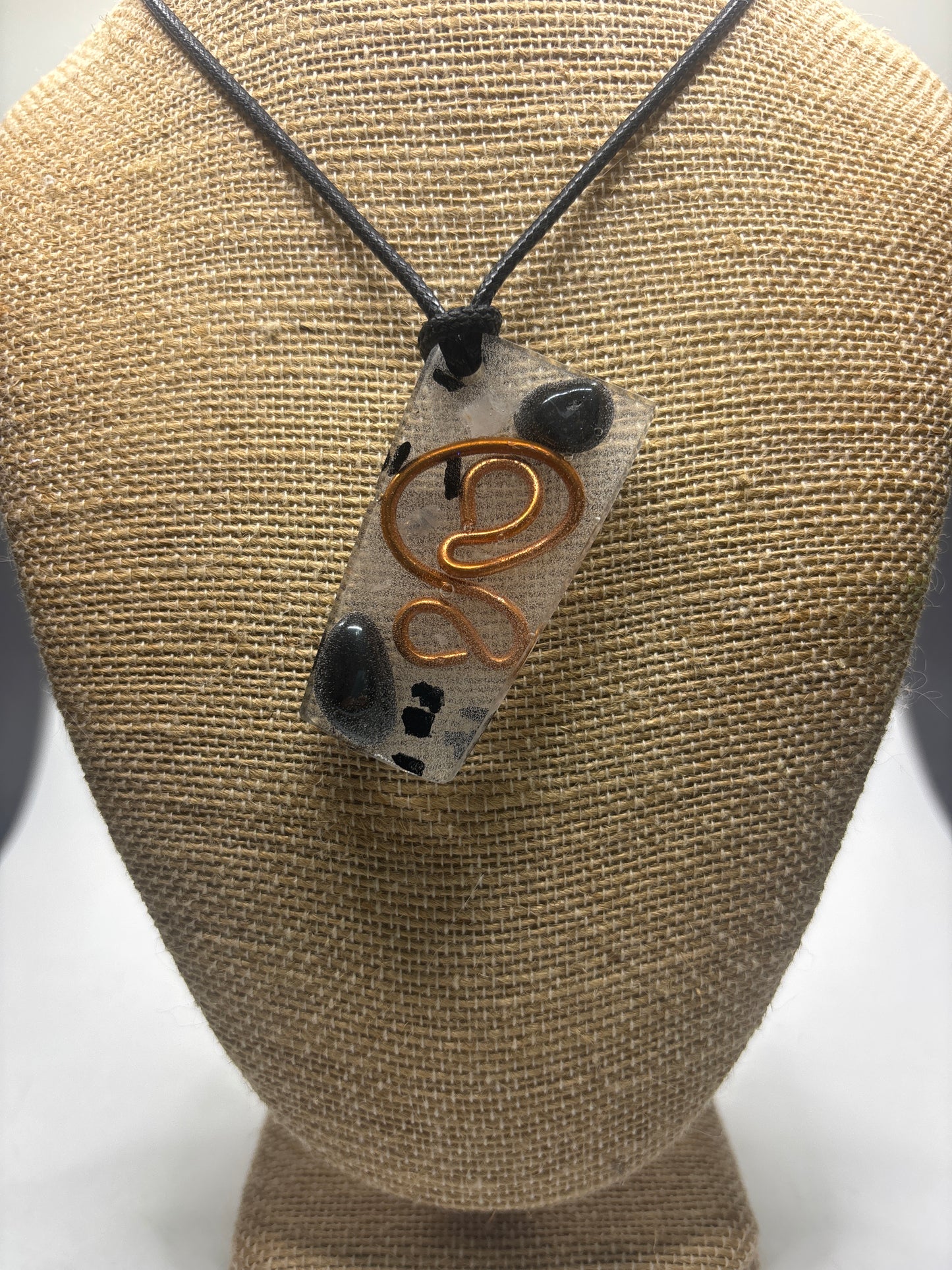 Organite abstract art pendants