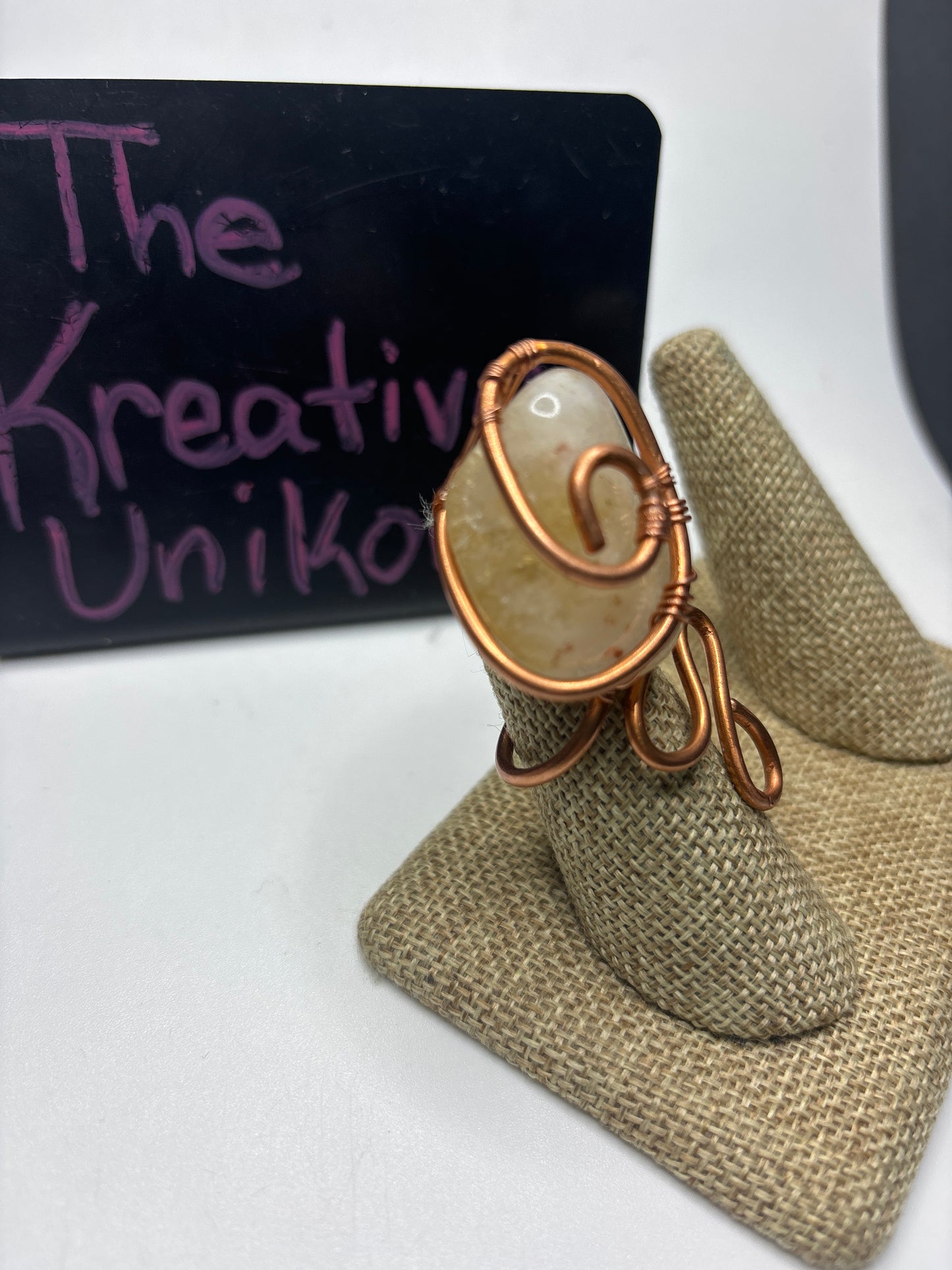 Jumbo citrine ring (adjustable)