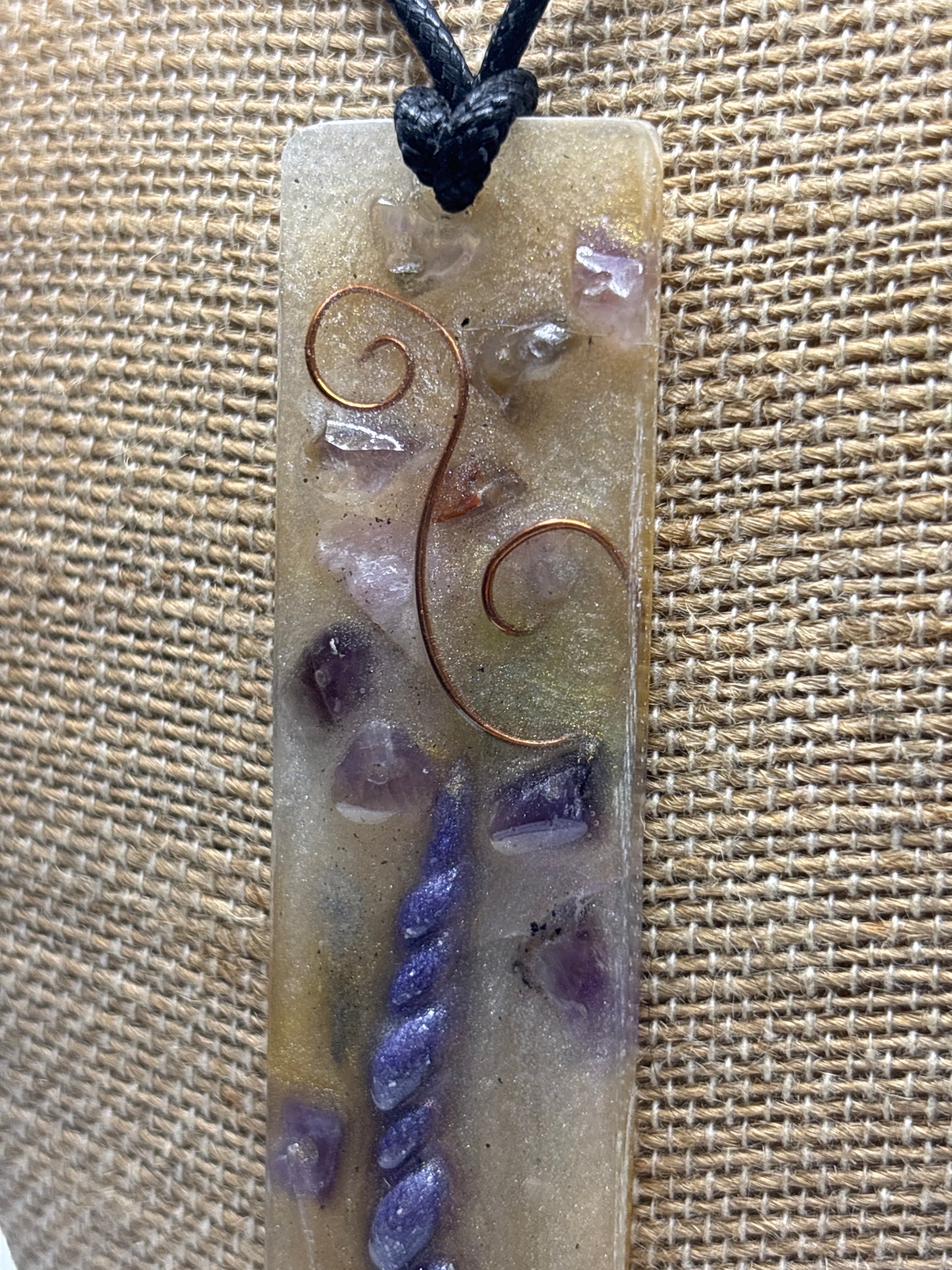 Organite abstract art pendants