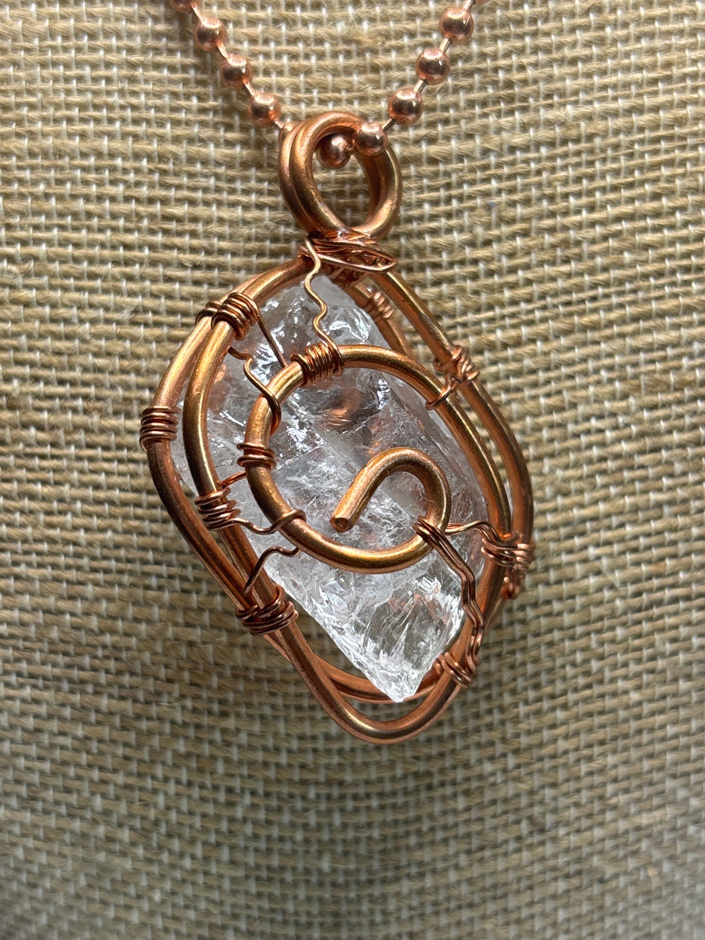 Clear quartz pendant