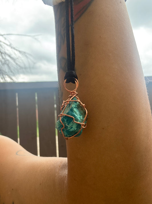 Chrysocolla mini pendant