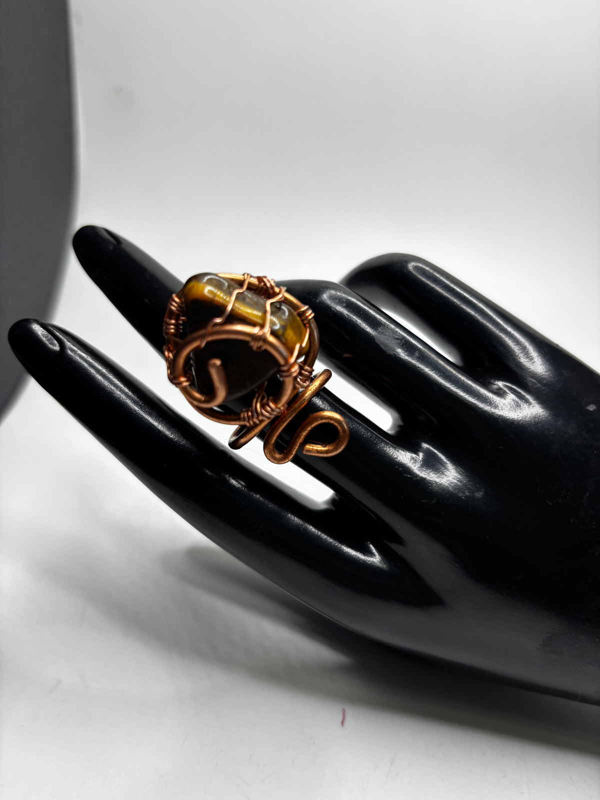 Tiger eye jumbo adjustable ring - The Kreative Unikorn LLC
