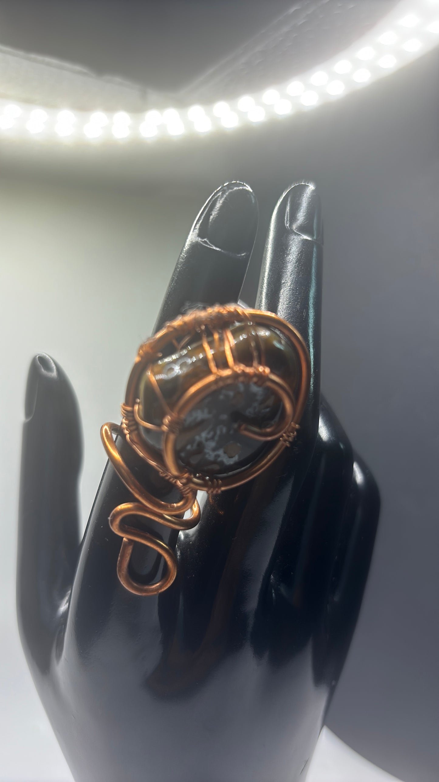 Tiger eye jumbo adjustable ring