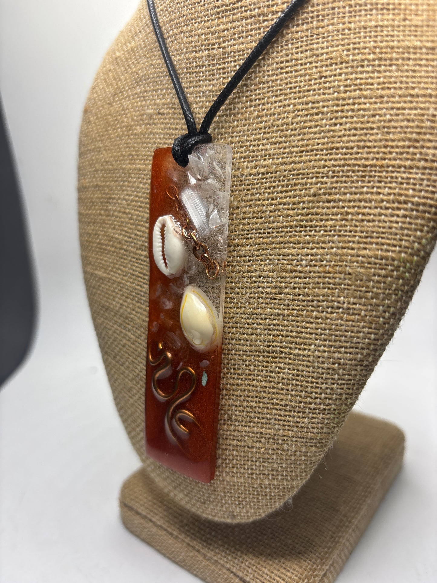 Organite abstract art pendants