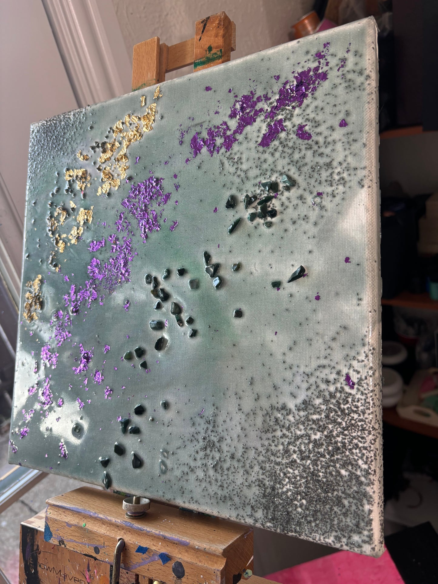 “Take Me Home” Resin on canvas 12x12 - The Kreative Unikorn LLC