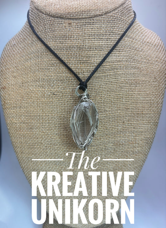 Clear quartz in silver (energy amplifier)