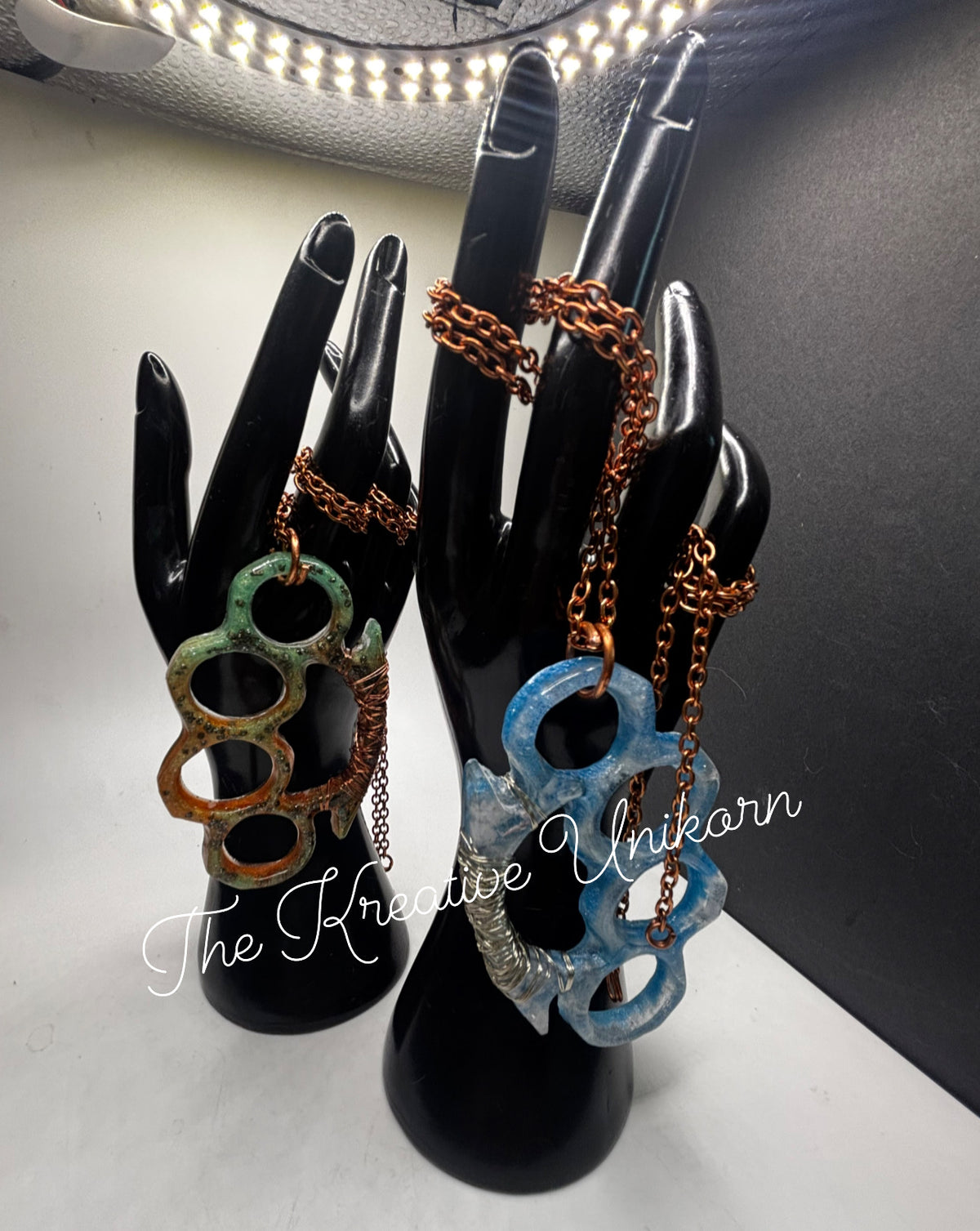 Orgonite Brass Knuckle Pendants - The Kreative Unikorn LLC