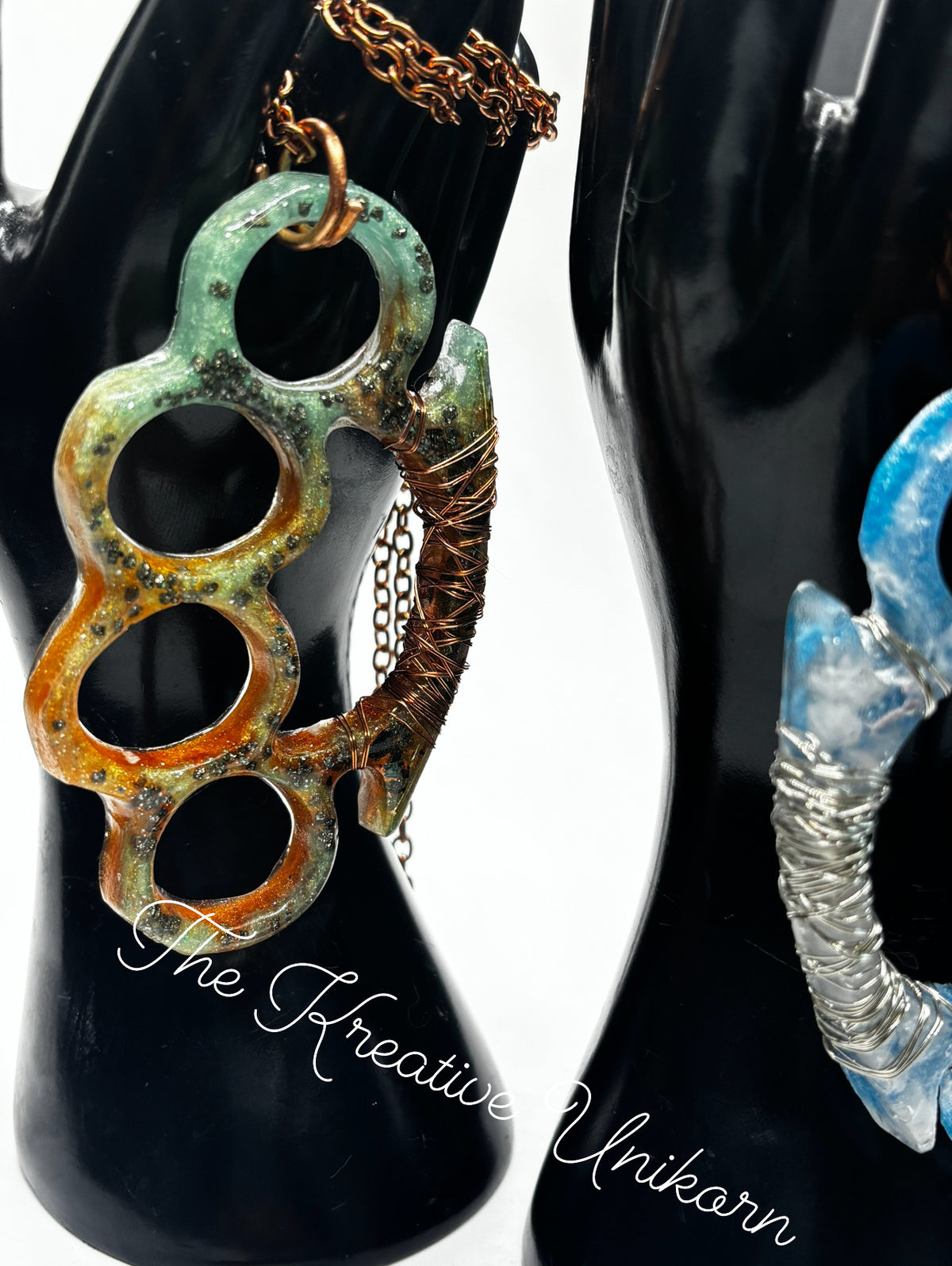 Orgonite Brass Knuckle Pendants - The Kreative Unikorn LLC