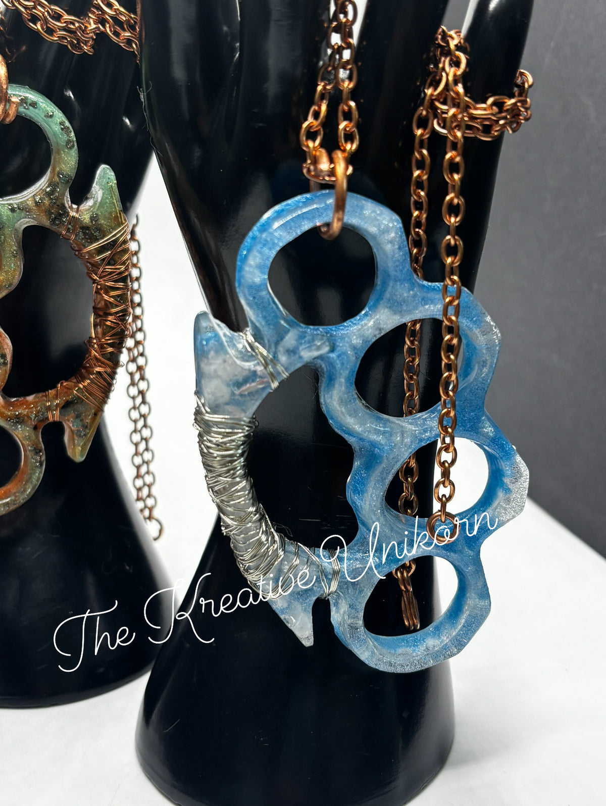 Orgonite Brass Knuckle Pendants - The Kreative Unikorn LLC