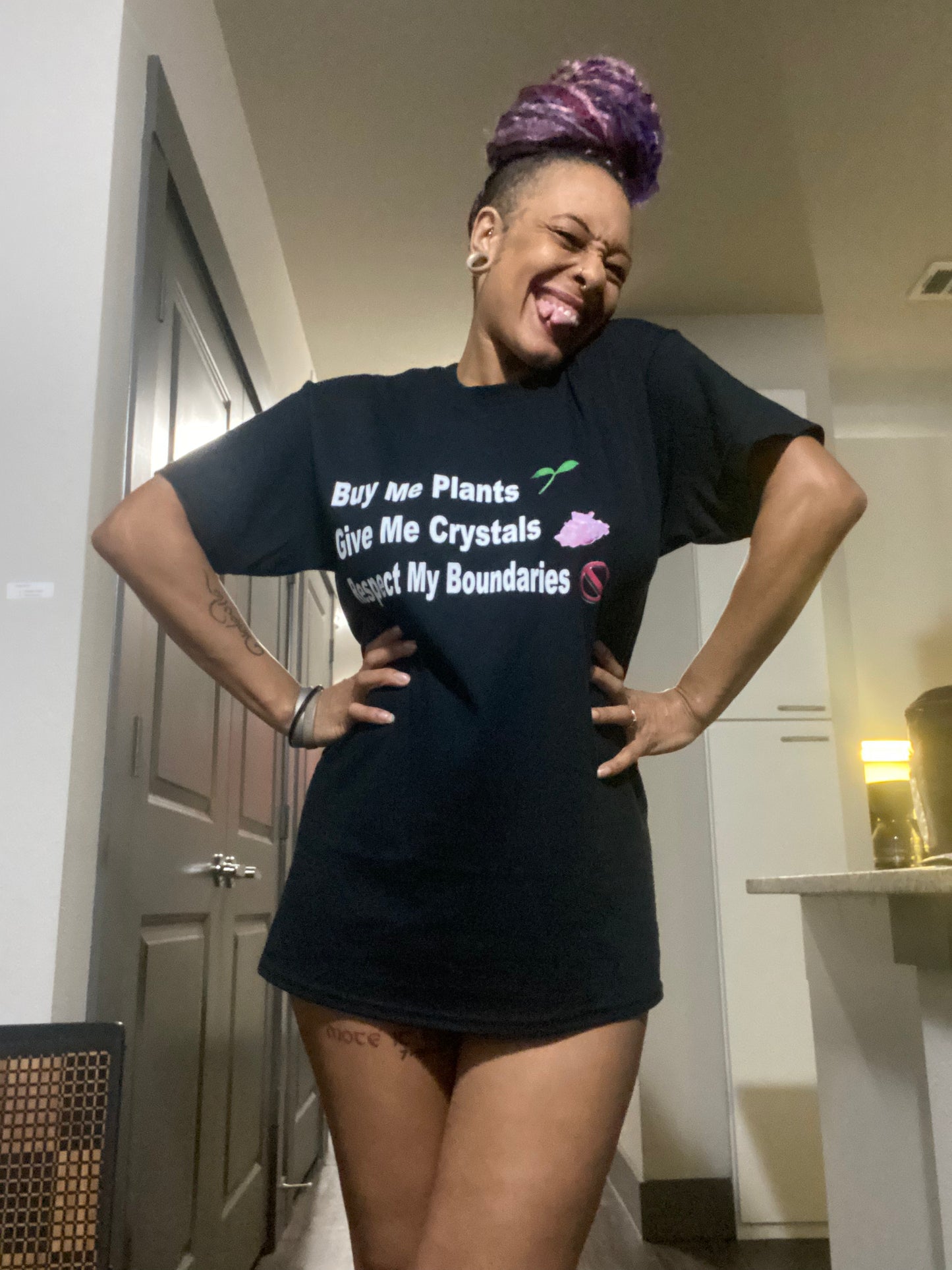 Buy Me Plants, Give me Crystals Tee