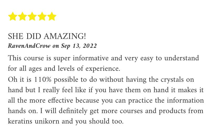 Crystal Course (Self Guided)